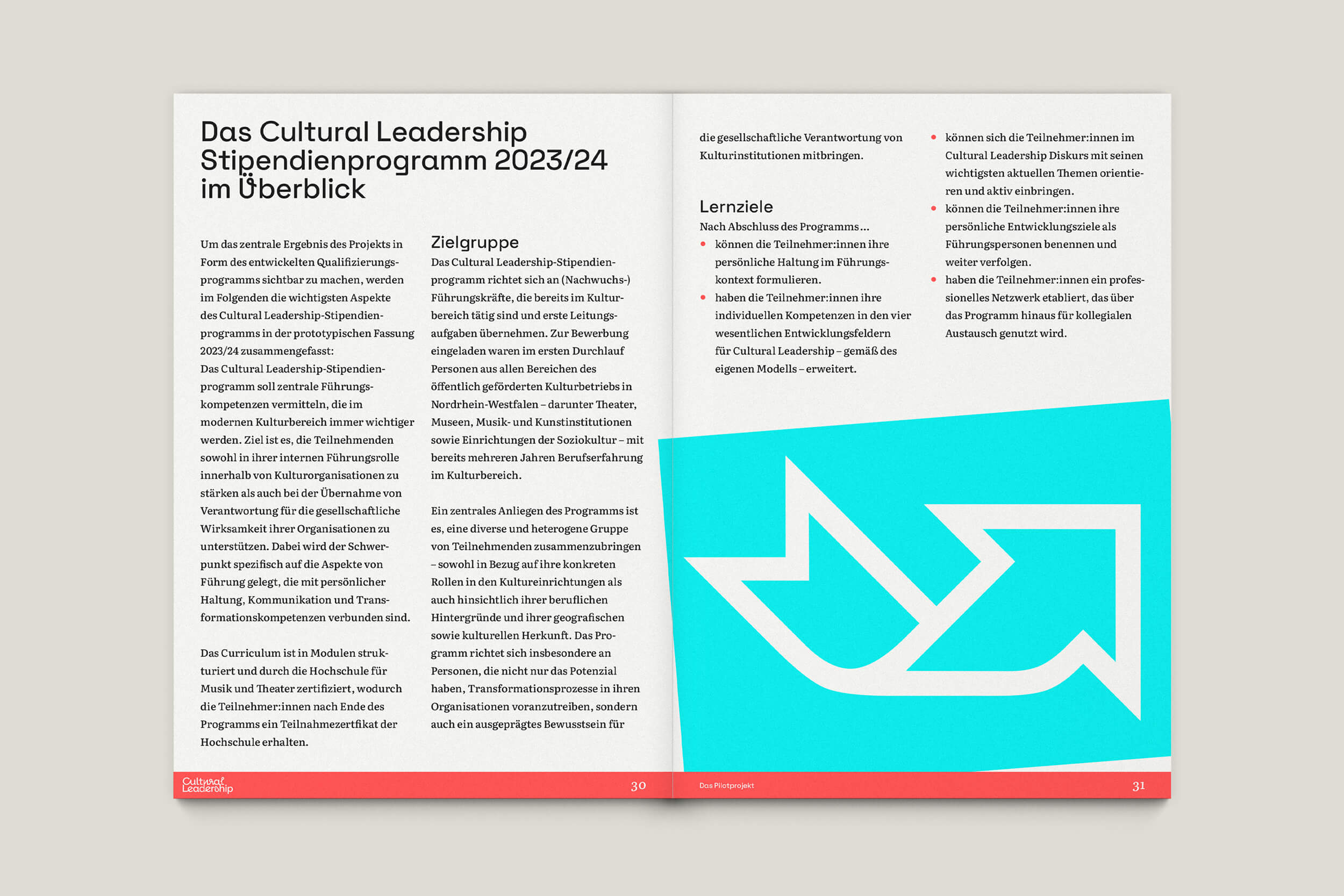 Büro Gestalten: Cultural Leadership Stipendienprogramm Abschlussbroschur (S. 30–31)