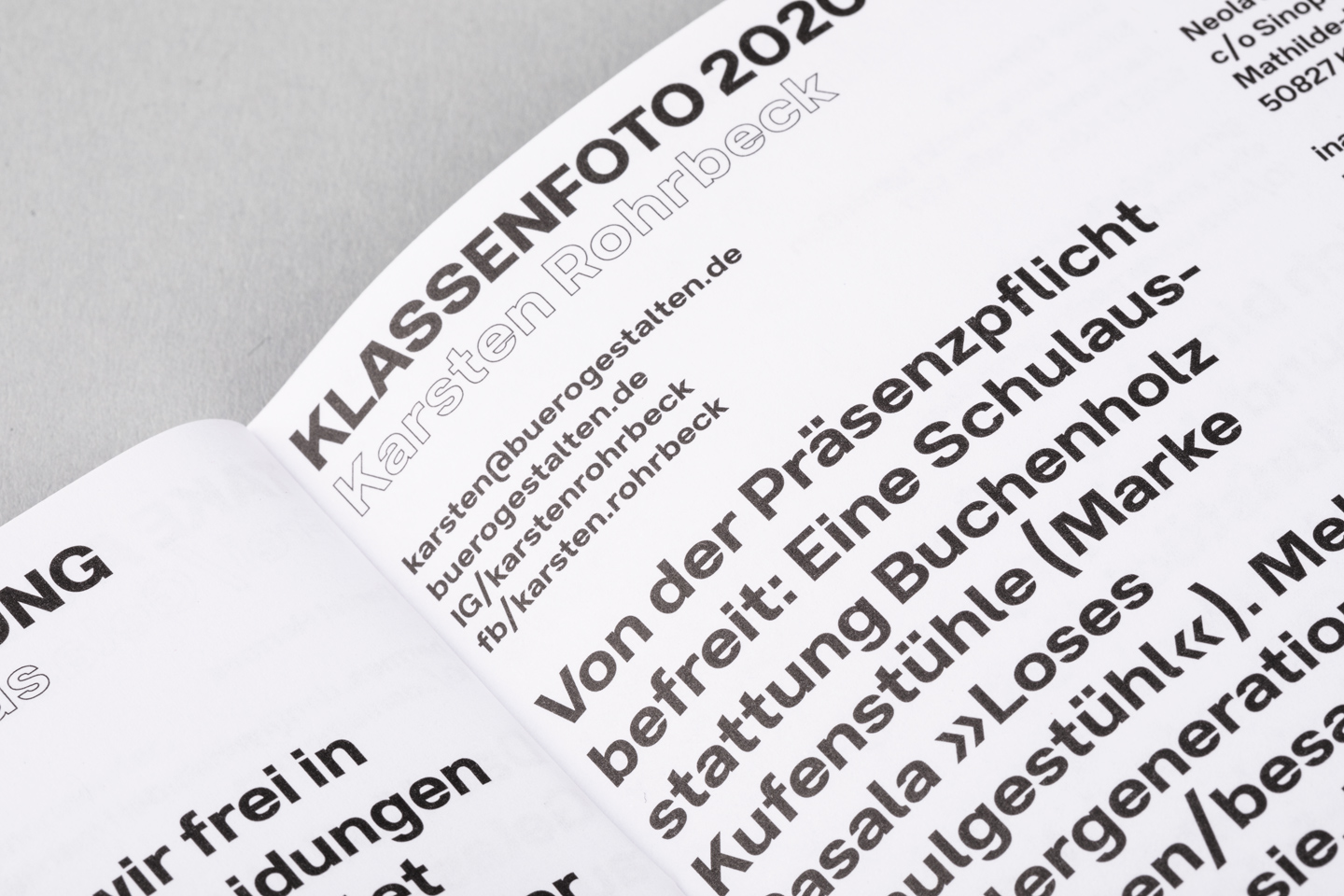 Büro Gestalten: Freisitz Magazin (Detail Typografie 2)