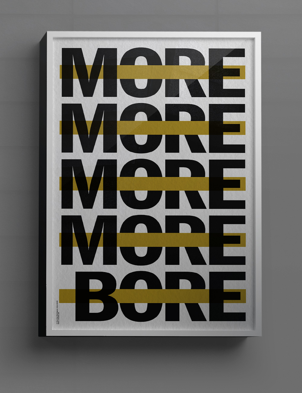 Karsten Rohrbeck: More More More Bore Poster (free-mockup)